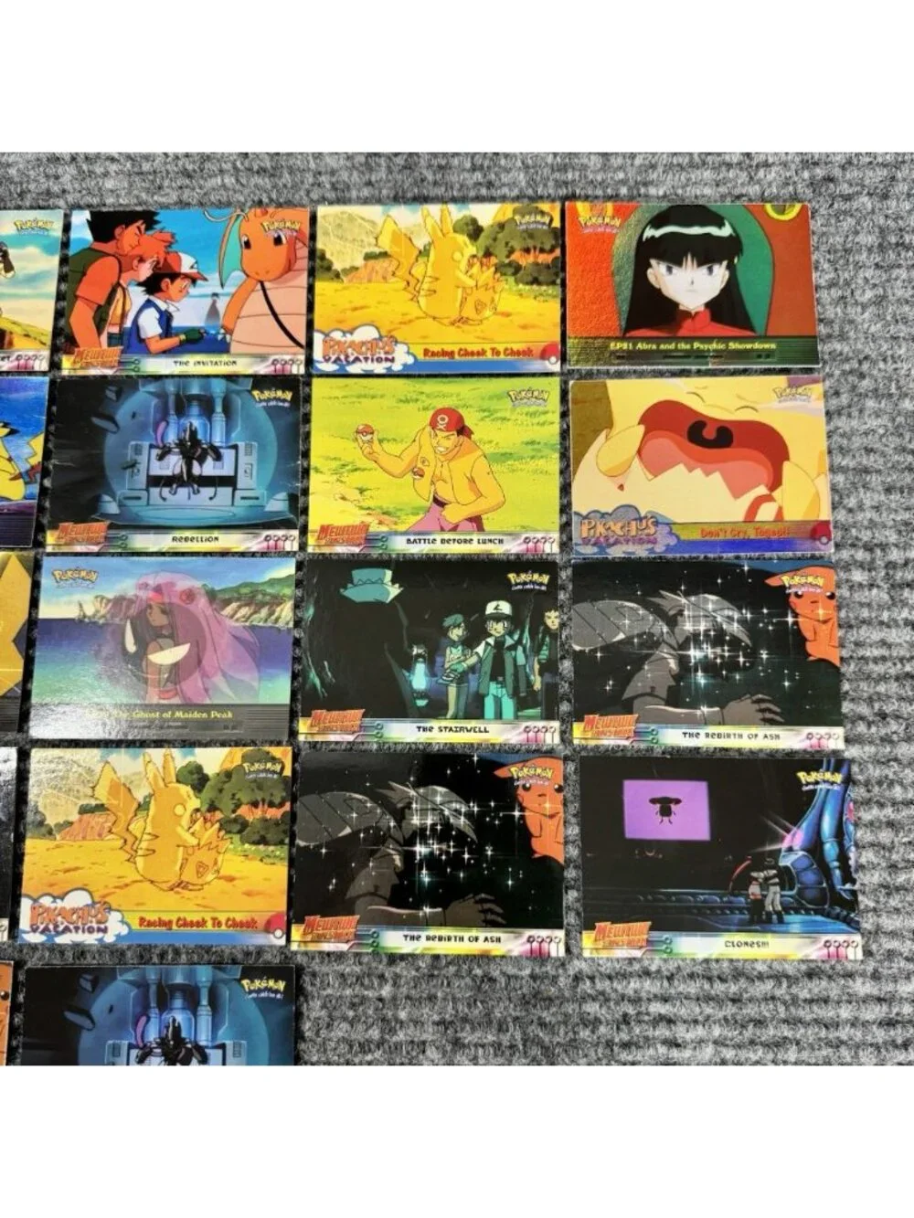Vintage Topps Pokemon Pikachus Vacation Movie TV Animation Edition Lot Of 18 90s